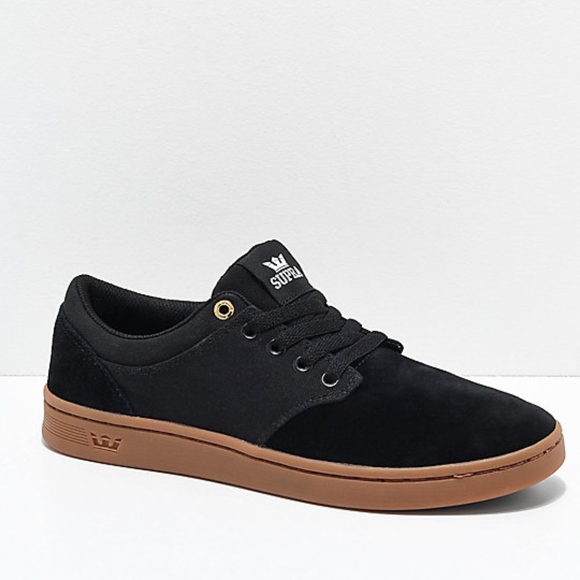 Supra Chino Court Black Gum Skate Shoes 